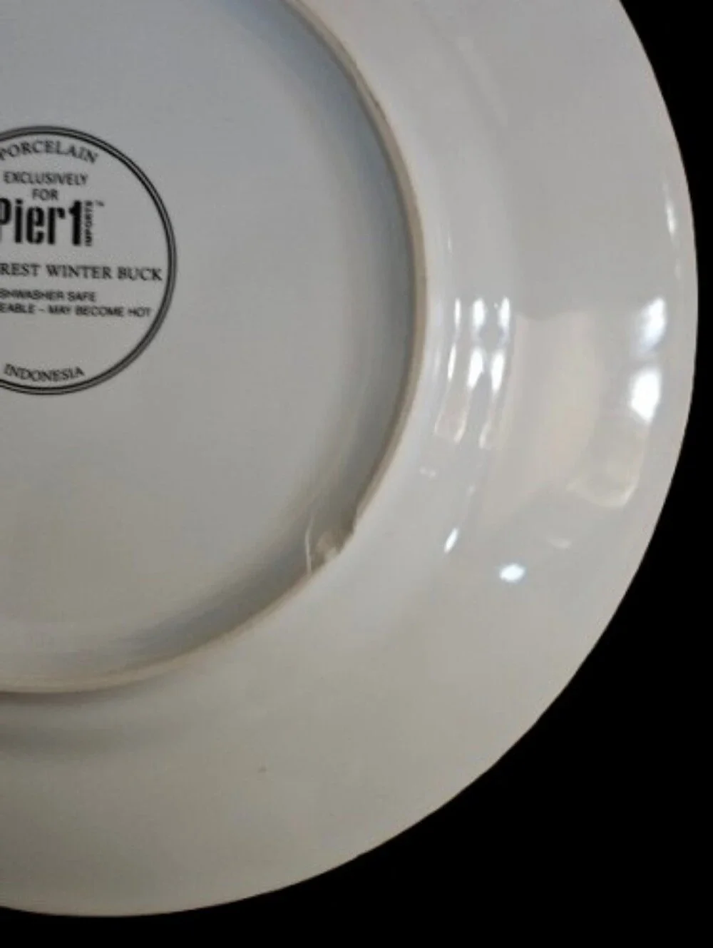 *PIER 1 Imports Snow Forest Winter Animal Salad/Appetizer Plates Set Of 4
